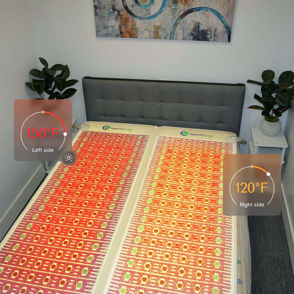 Experience the rejuvenating power of TAJ Bed Series with natural gemstones promoting deeper and more restorative sleep, alleviating muscle tension and stress