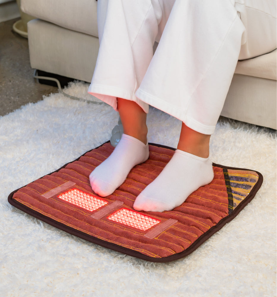 PEMF grounding mat with natural gemstones for blood circulation and muscle tension relief